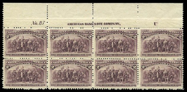 Cost of US Stamps Scott Catalogue #231: 2c 1893 Columbian Exposition. Matthew Bennett International, Mar 2011, Sale 337, Lot 2663