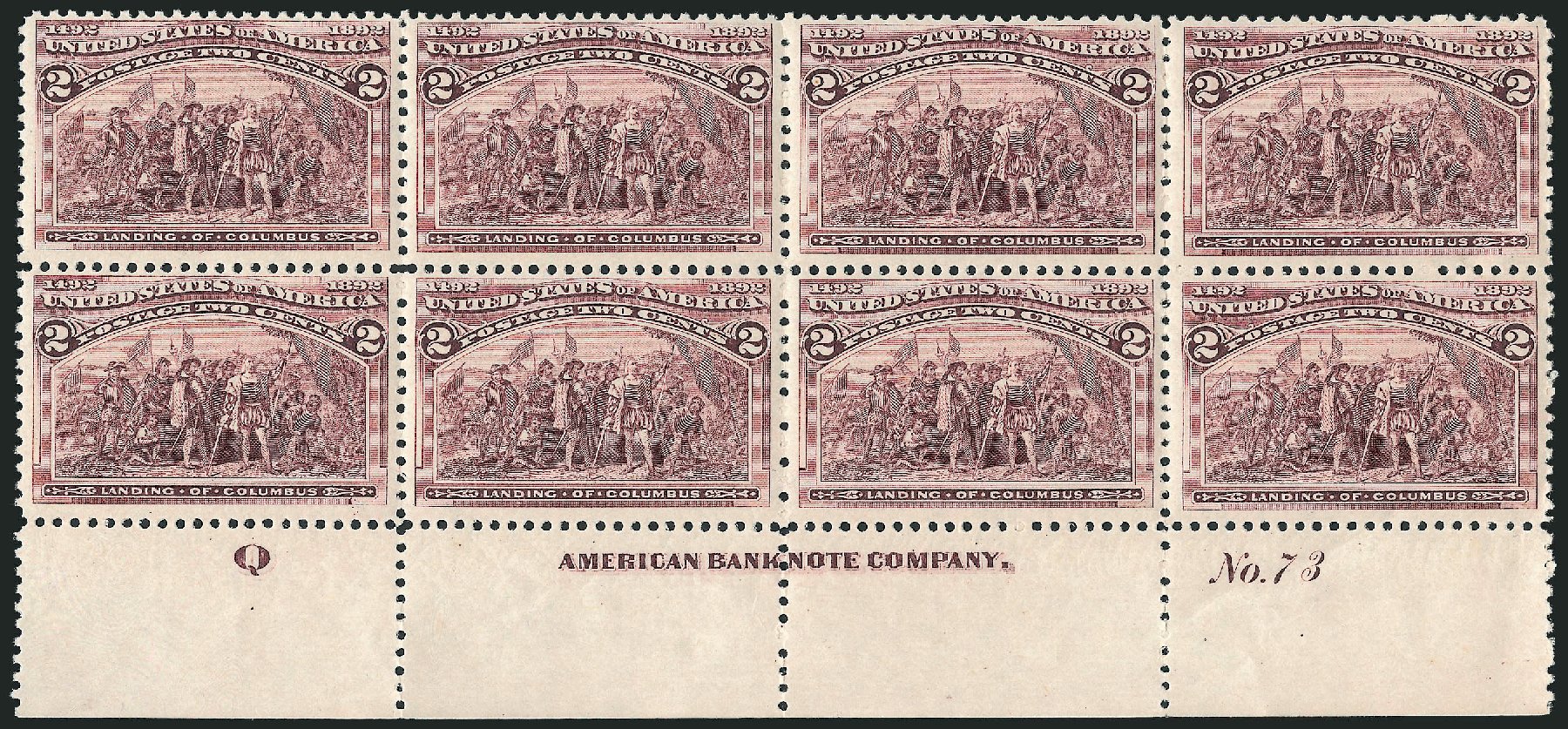 Values of US Stamps Scott Cat. # 231 - 2c 1893 Columbian Exposition. Robert Siegel Auction Galleries, Oct 2011, Sale 1014, Lot 1473