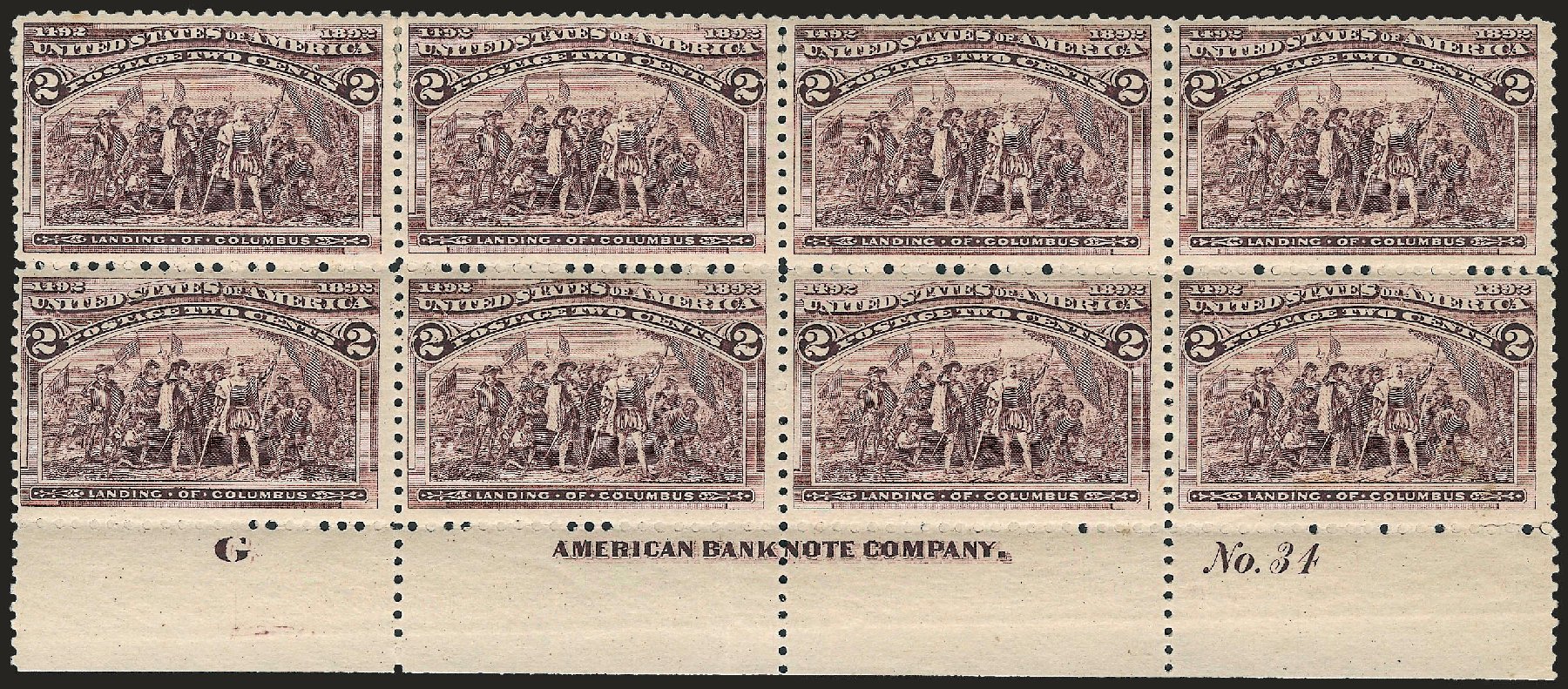 Price of US Stamp Scott Catalog #231 - 1893 2c Columbian Exposition. Robert Siegel Auction Galleries, Apr 2009, Sale 971, Lot 1053