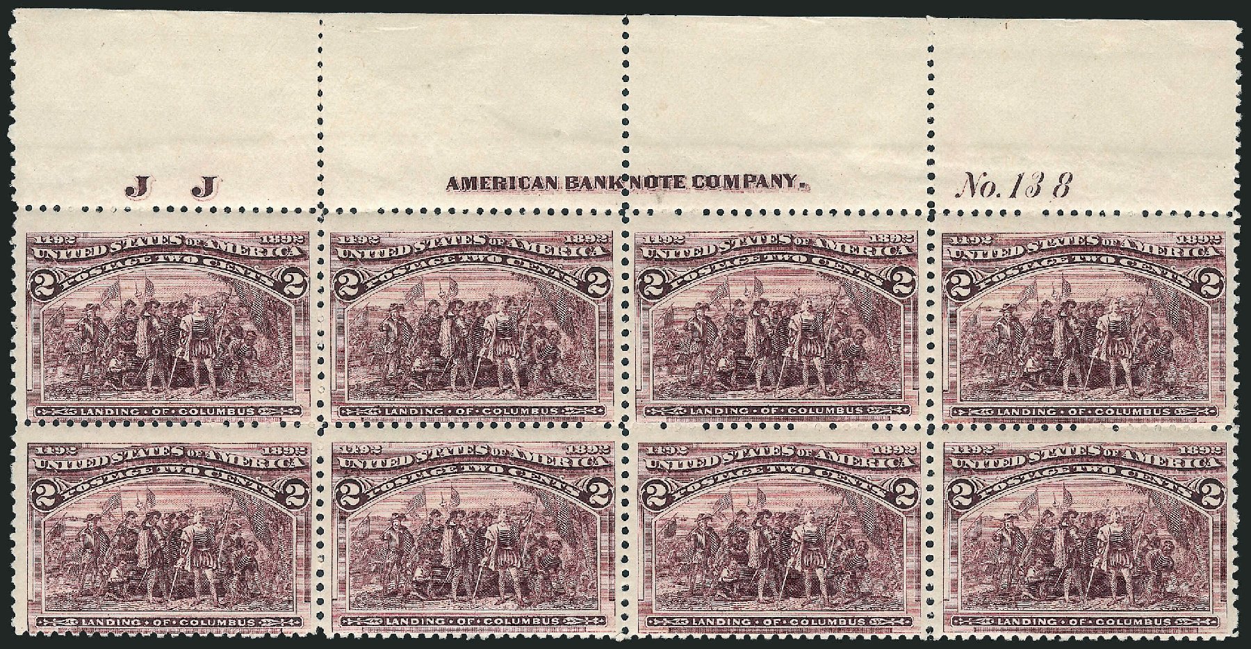 Prices of US Stamps Scott #231: 2c 1893 Columbian Exposition. Robert Siegel Auction Galleries, Apr 2009, Sale 971, Lot 1083