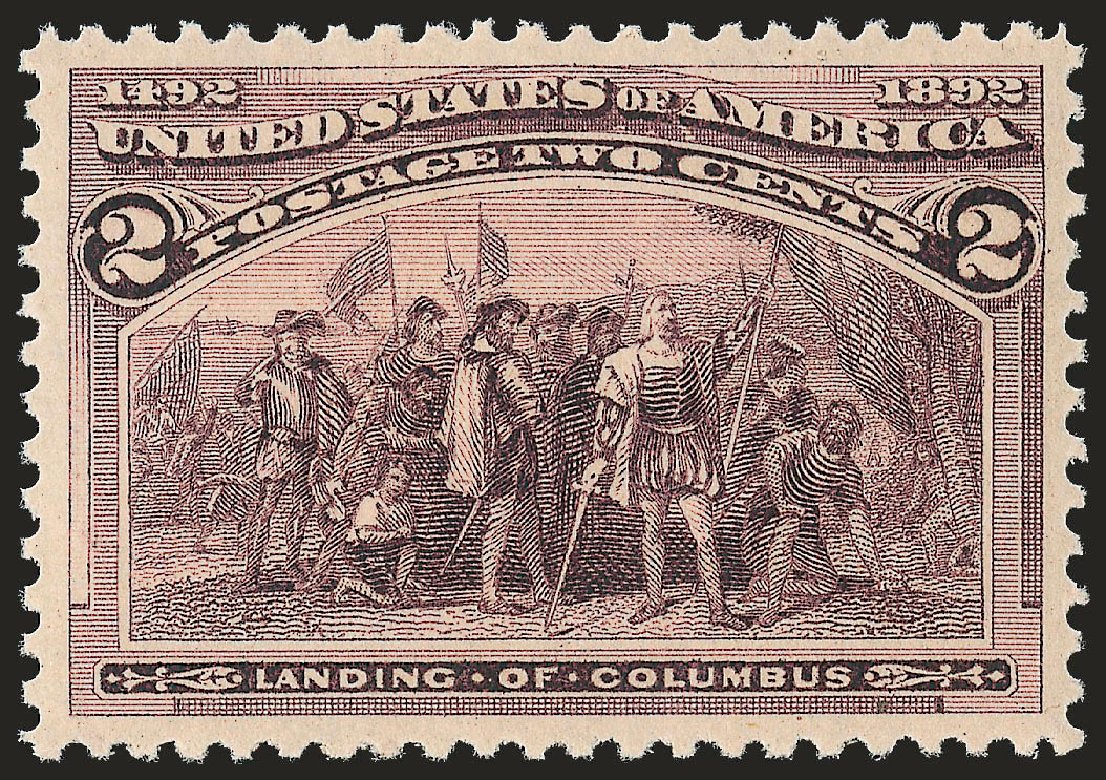 US Stamps Values Scott Catalogue 231 - 1893 2c Columbian Exposition. Robert Siegel Auction Galleries, Sep 2009, Sale 976, Lot 1673
