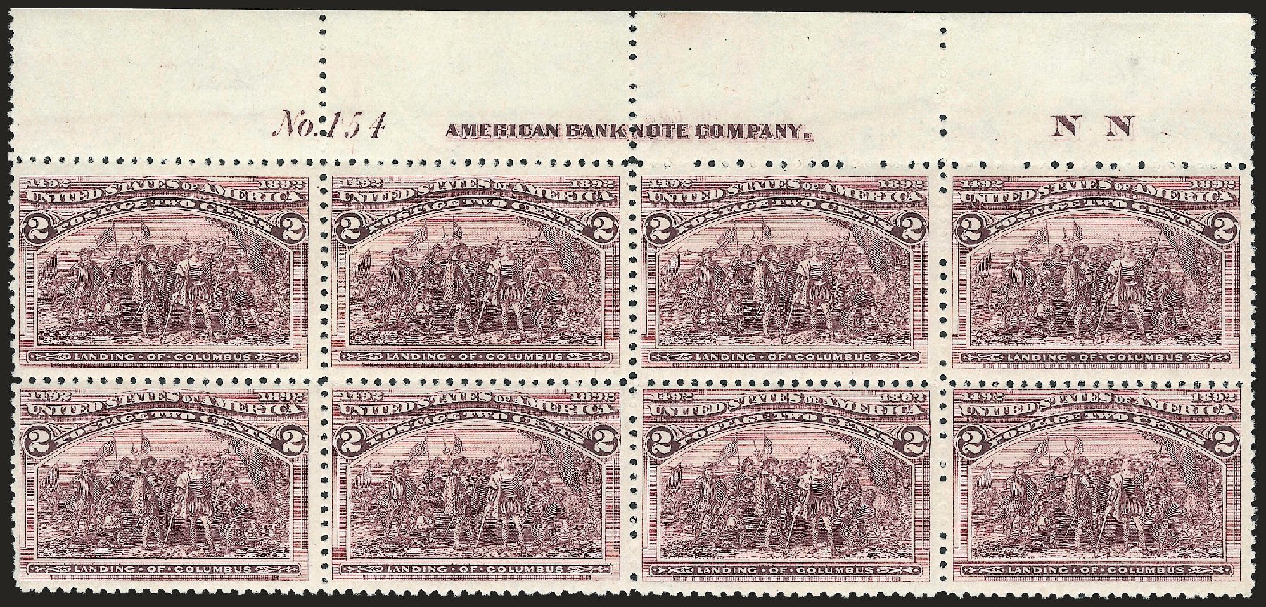 Value of US Stamps Scott Catalogue #231 - 1893 2c Columbian Exposition. Robert Siegel Auction Galleries, Apr 2010, Sale 984, Lot 543