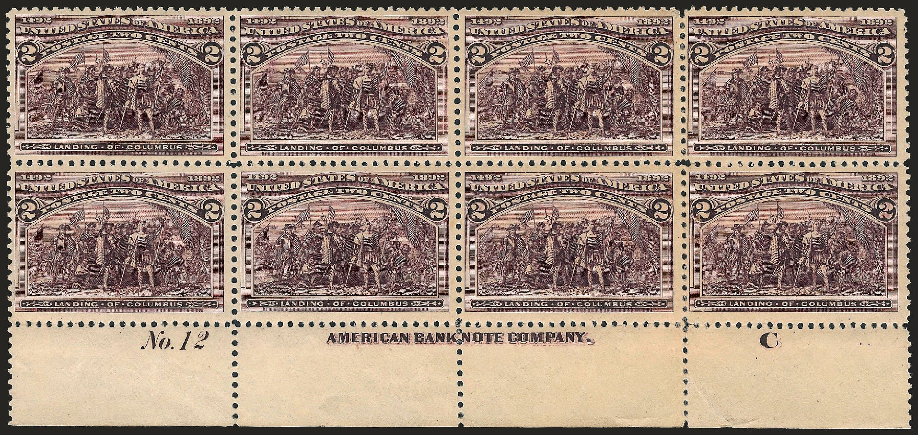 Prices of US Stamps Scott #231 - 2c 1893 Columbian Exposition. Robert Siegel Auction Galleries, Apr 2009, Sale 971, Lot 1046