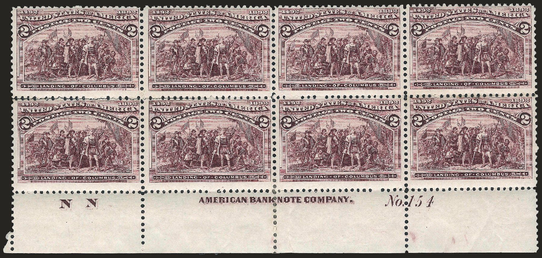 Costs of US Stamps Scott Catalogue #231: 1893 2c Columbian Exposition. Robert Siegel Auction Galleries, Apr 2009, Sale 971, Lot 1086