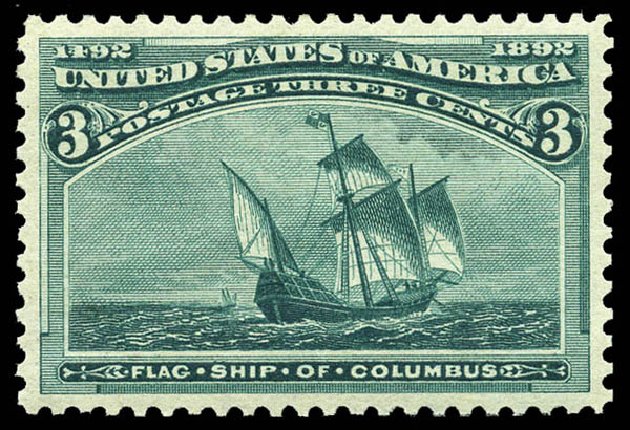 US Stamp Values Scott Catalogue 232: 1893 3c Columbian Exposition. Matthew Bennett International, Feb 2012, Sale 340, Lot 307