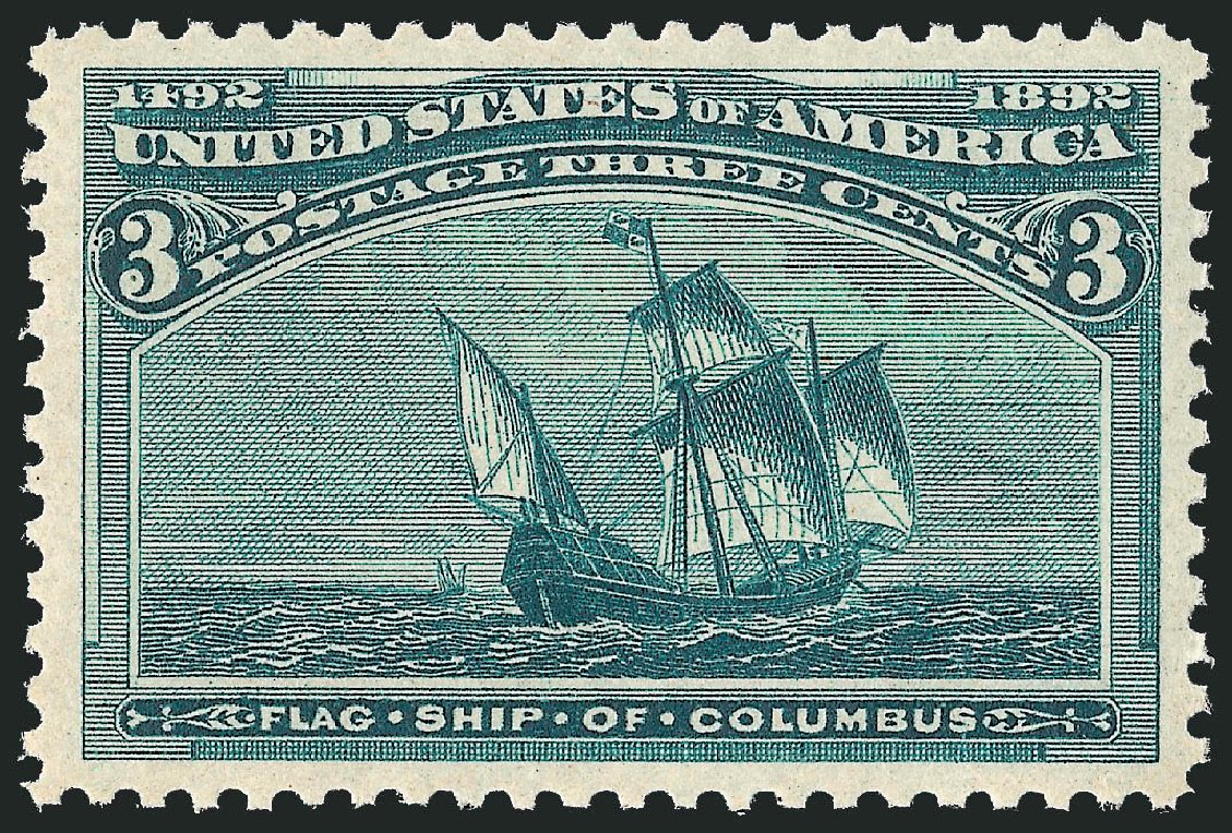 Price of US Stamps Scott Catalog 232: 1893 3c Columbian Exposition. Robert Siegel Auction Galleries, Dec 2010, Sale 1000, Lot 1117