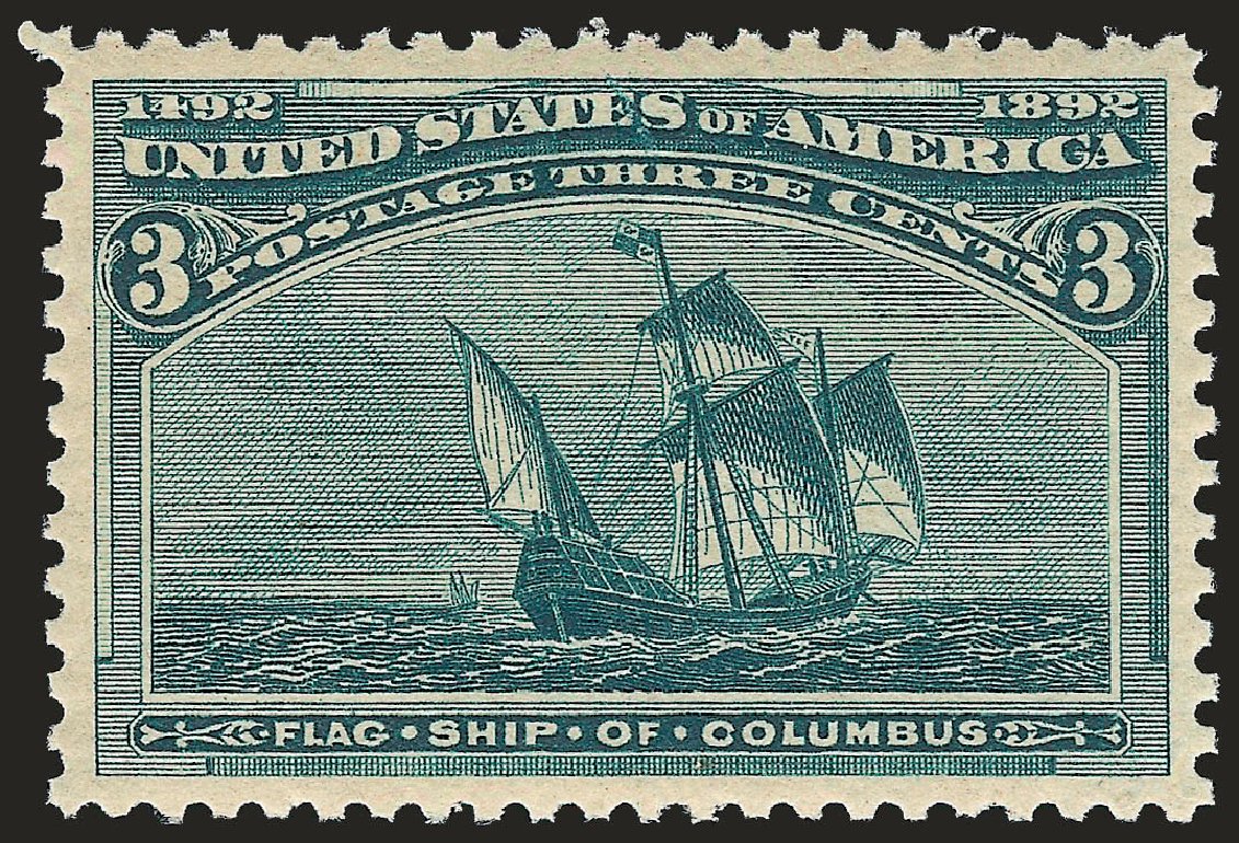 Prices of US Stamp Scott Cat. # 232 - 1893 3c Columbian Exposition. Robert Siegel Auction Galleries, Jun 2010, Sale 992, Lot 2287