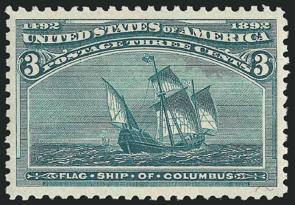 US Stamps Price Scott Catalogue 232: 3c 1893 Columbian Exposition. Robert Siegel Auction Galleries, Mar 2013, Sale 1040, Lot 1478