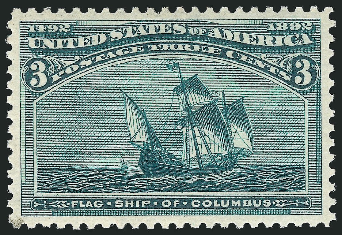 Values of US Stamps Scott Catalog # 232 - 3c 1893 Columbian Exposition. Robert Siegel Auction Galleries, Dec 2013, Sale 1062, Lot 418