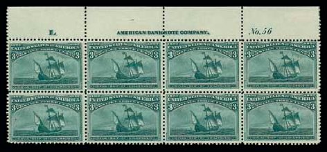 Values of US Stamp Scott # 232: 3c 1893 Columbian Exposition. Matthew Bennett International, Jun 2007, Sale 319, Lot 1239