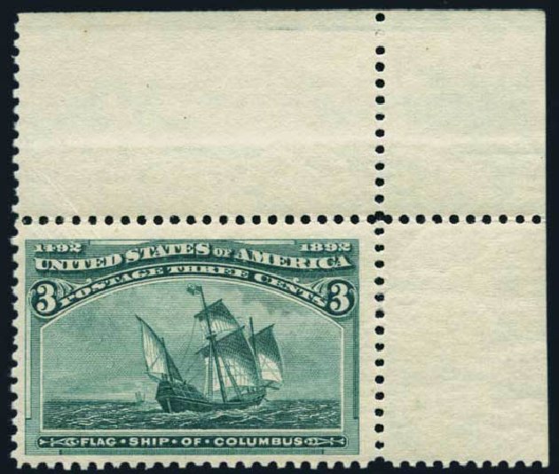 Price of US Stamps Scott Cat. #232: 1893 3c Columbian Exposition. Harmer-Schau Auction Galleries, Nov 2014, Sale 103, Lot 109