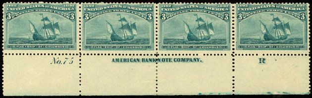 Cost of US Stamps Scott Cat. # 232: 3c 1893 Columbian Exposition. Daniel Kelleher Auctions, Mar 2013, Sale 635, Lot 339