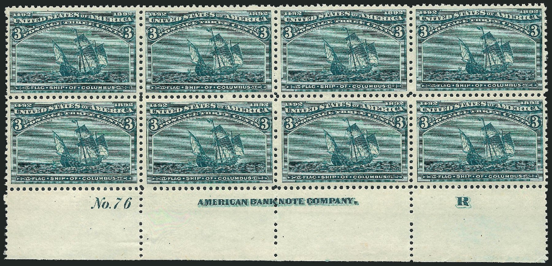 Costs of US Stamps Scott Catalogue 232 - 3c 1893 Columbian Exposition. Robert Siegel Auction Galleries, Oct 2011, Sale 1014, Lot 1479