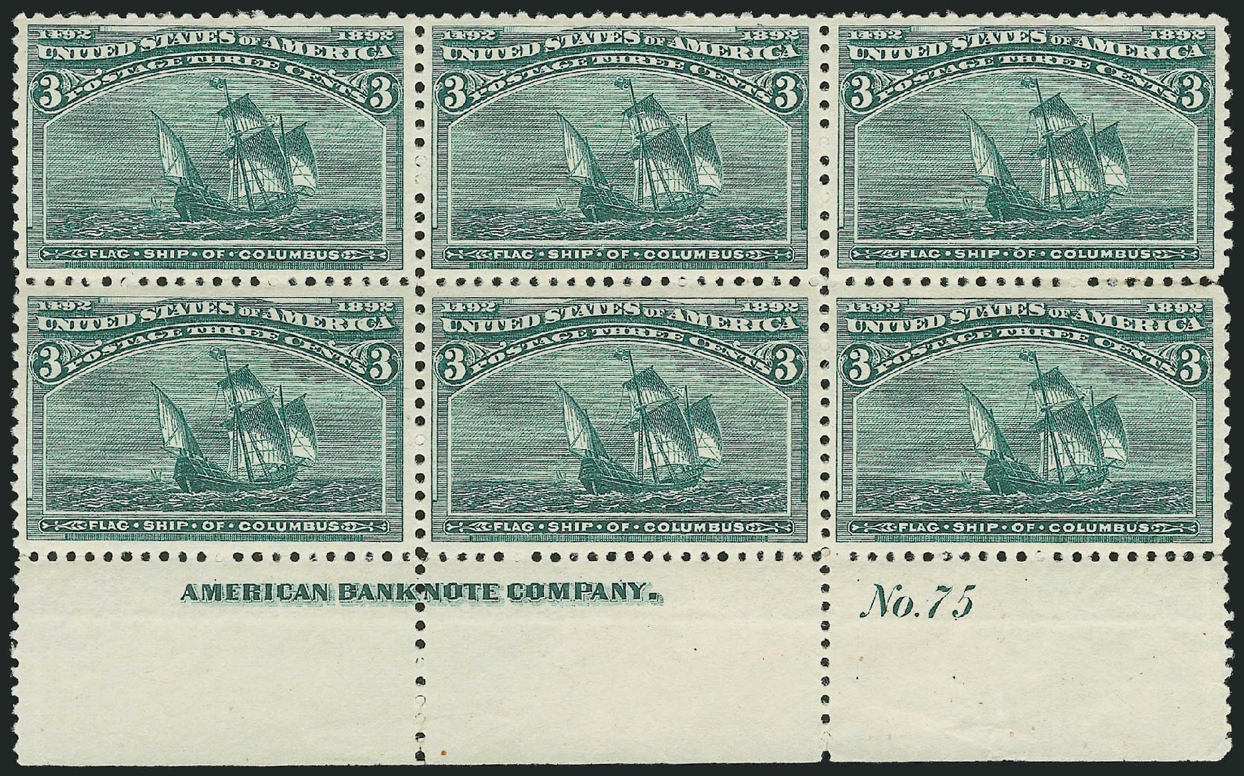 US Stamp Prices Scott Catalog # 232 - 3c 1893 Columbian Exposition. Robert Siegel Auction Galleries, Jun 2009, Sale 975, Lot 1490