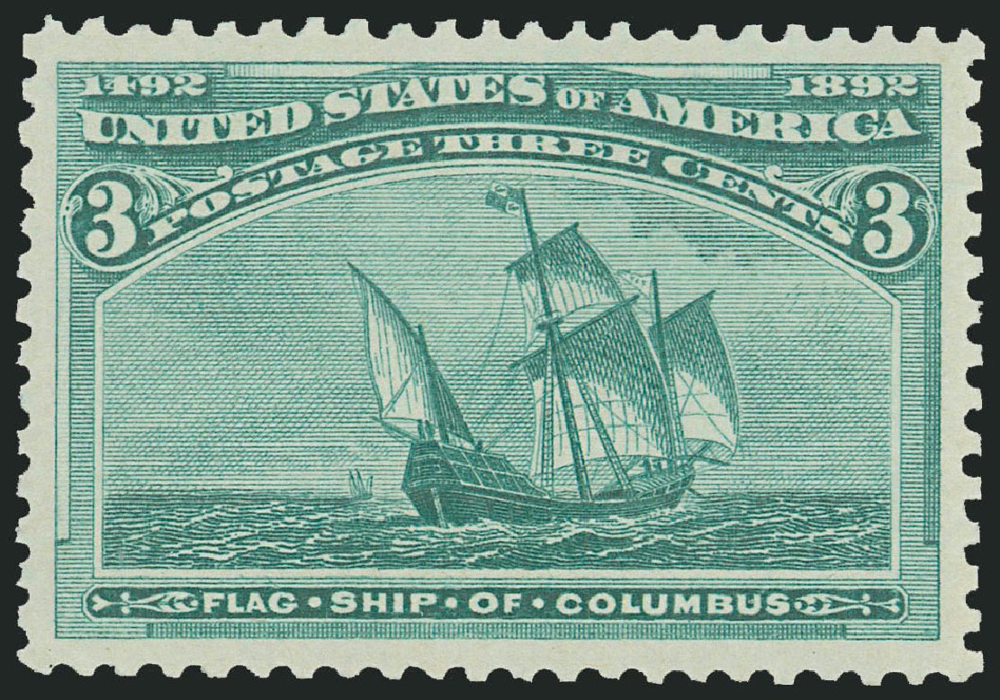 US Stamps Prices Scott #232 - 3c 1893 Columbian Exposition. Robert Siegel Auction Galleries, Jun 2011, Sale 1011, Lot 581
