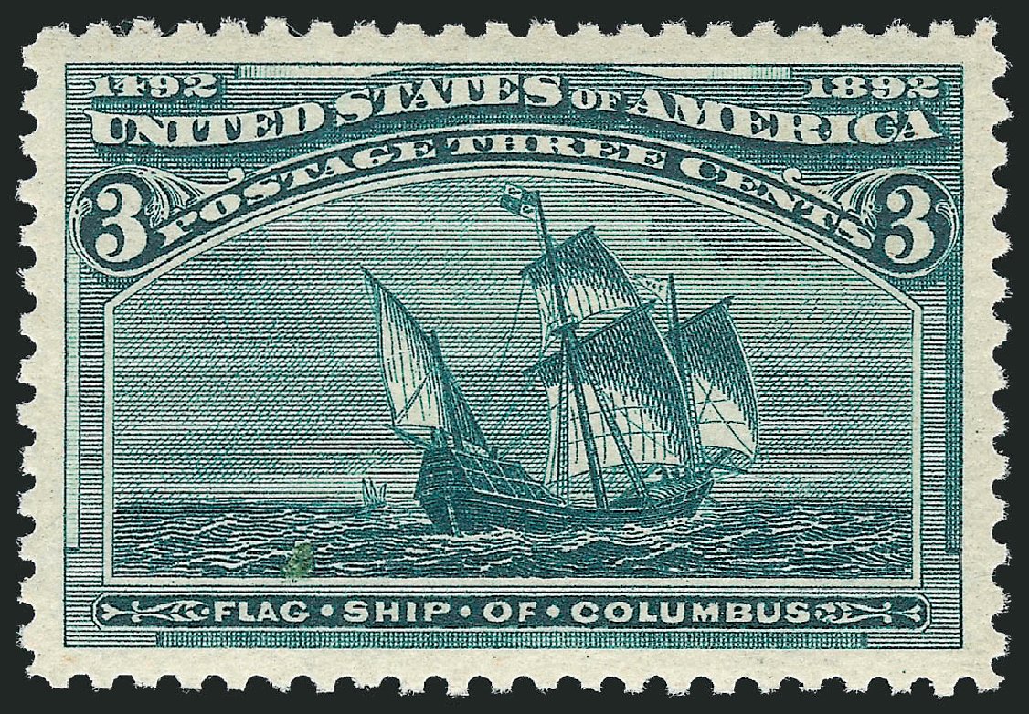 US Stamp Price Scott Catalog 232: 1893 3c Columbian Exposition. Robert Siegel Auction Galleries, Nov 2012, Sale 1034, Lot 211