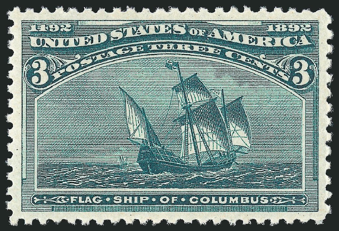 Value of US Stamps Scott Catalog #232 - 3c 1893 Columbian Exposition. Robert Siegel Auction Galleries, Mar 2011, Sale 1007, Lot 2404