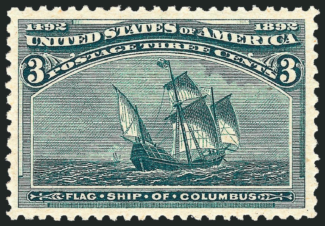 Value of US Stamps Scott Cat. # 232 - 1893 3c Columbian Exposition. Robert Siegel Auction Galleries, Jun 2011, Sale 1011, Lot 584