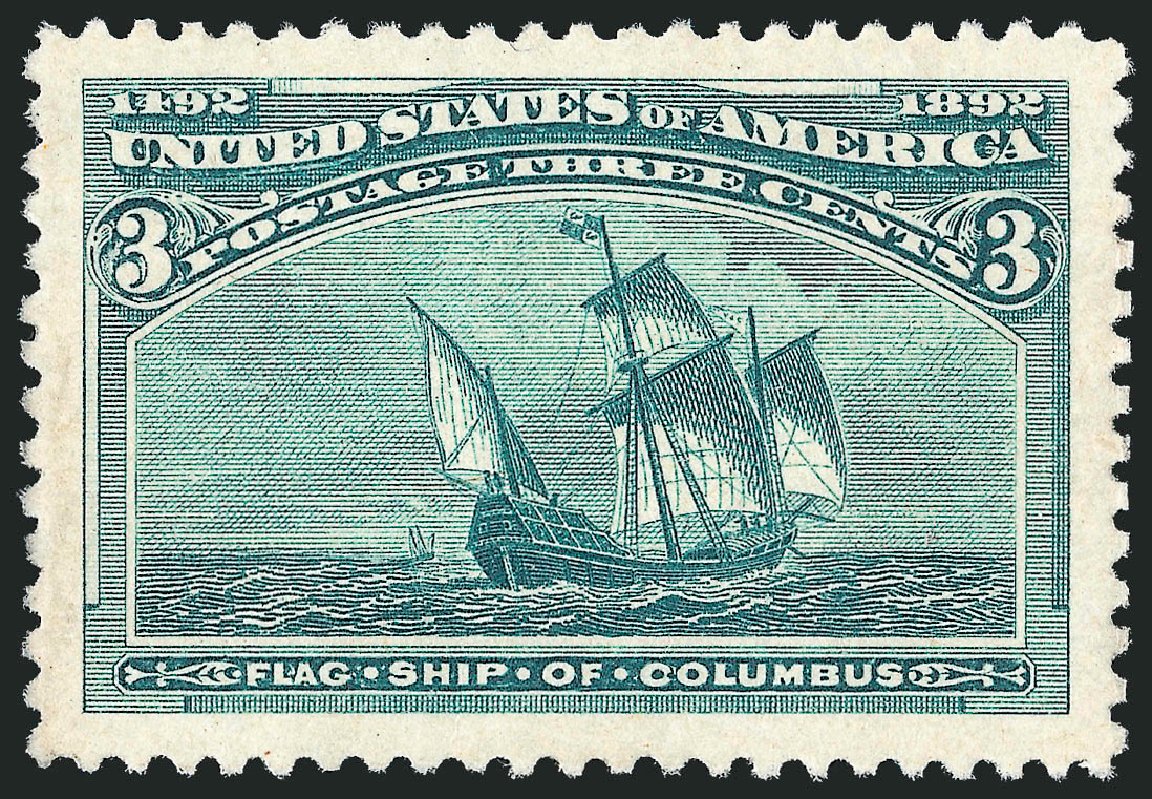 US Stamps Price Scott Catalog # 232: 3c 1893 Columbian Exposition. Robert Siegel Auction Galleries, Oct 2010, Sale 997, Lot 5674