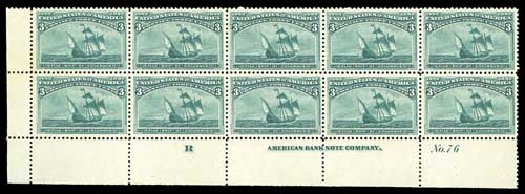 Prices of US Stamp Scott Catalogue #232 - 3c 1893 Columbian Exposition. Matthew Bennett International, Sep 2012, Sale 345, Lot 255