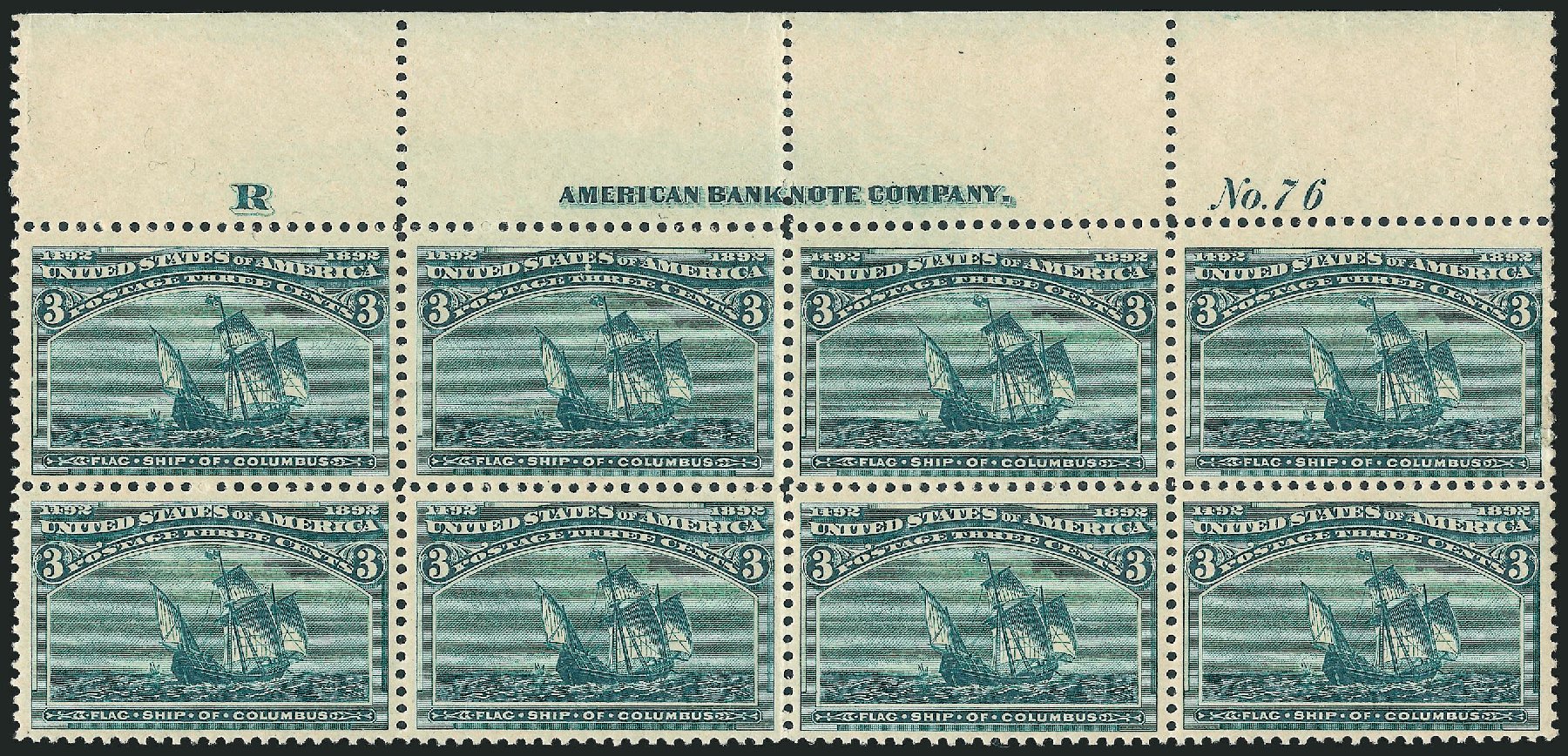 Value of US Stamp Scott Catalog #232 - 3c 1893 Columbian Exposition. Robert Siegel Auction Galleries, Jun 2011, Sale 1011, Lot 585