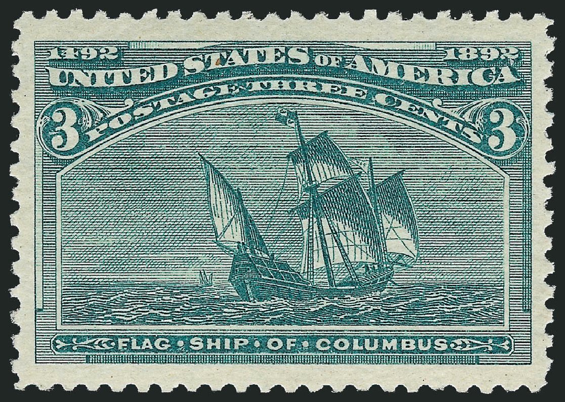 Price of US Stamp Scott Catalog #232 - 3c 1893 Columbian Exposition. Robert Siegel Auction Galleries, Oct 2011, Sale 1014, Lot 1475