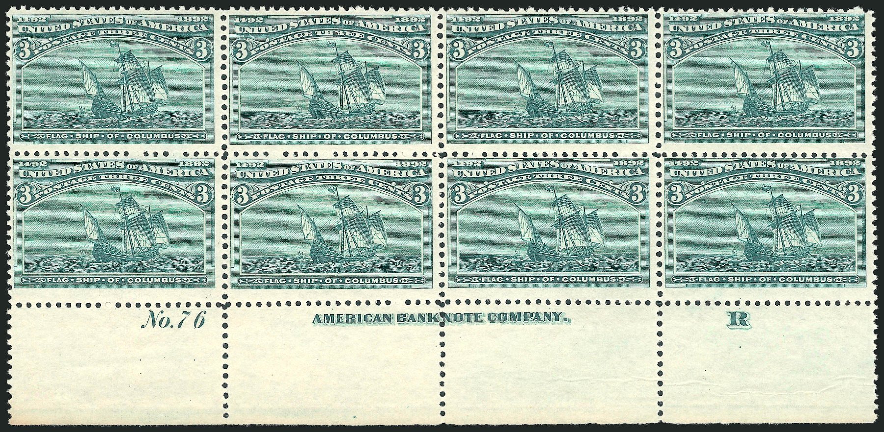 US Stamp Prices Scott Cat. #232: 1893 3c Columbian Exposition. Robert Siegel Auction Galleries, Mar 2013, Sale 1040, Lot 1525