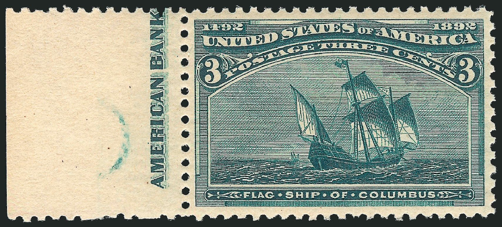 US Stamps Price Scott Catalog 232 - 3c 1893 Columbian Exposition. Robert Siegel Auction Galleries, Mar 2012, Sale 1019, Lot 542