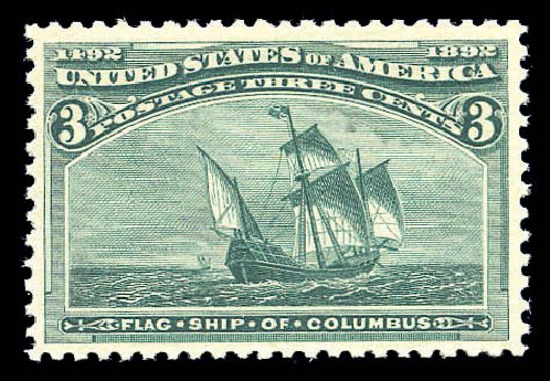 Costs of US Stamps Scott 232 - 1893 3c Columbian Exposition. Matthew Bennett International, Sep 2010, Sale 333, Lot 3633