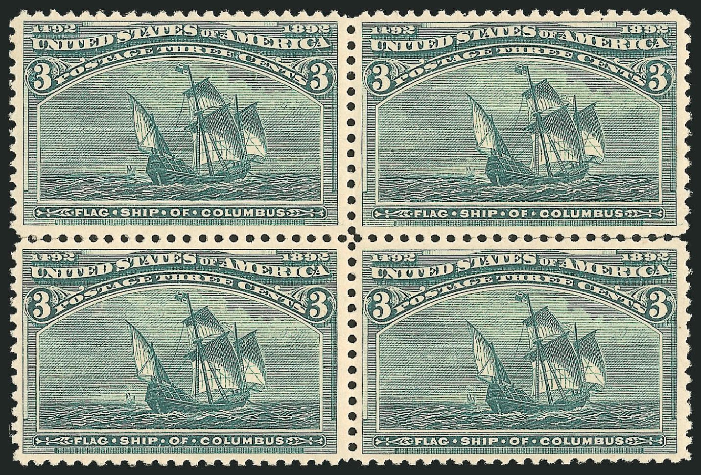 Cost of US Stamp Scott 232: 1893 3c Columbian Exposition. Robert Siegel Auction Galleries, Oct 2010, Sale 997, Lot 5673