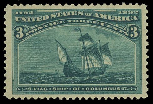 Costs of US Stamp Scott # 232: 3c 1893 Columbian Exposition. Daniel Kelleher Auctions, Oct 2012, Sale 632, Lot 1126