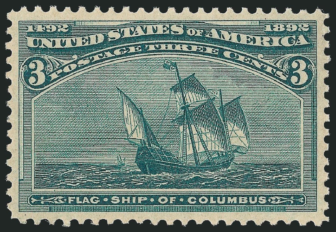 US Stamps Value Scott #232 - 1893 3c Columbian Exposition. Robert Siegel Auction Galleries, Oct 2011, Sale 1014, Lot 1476