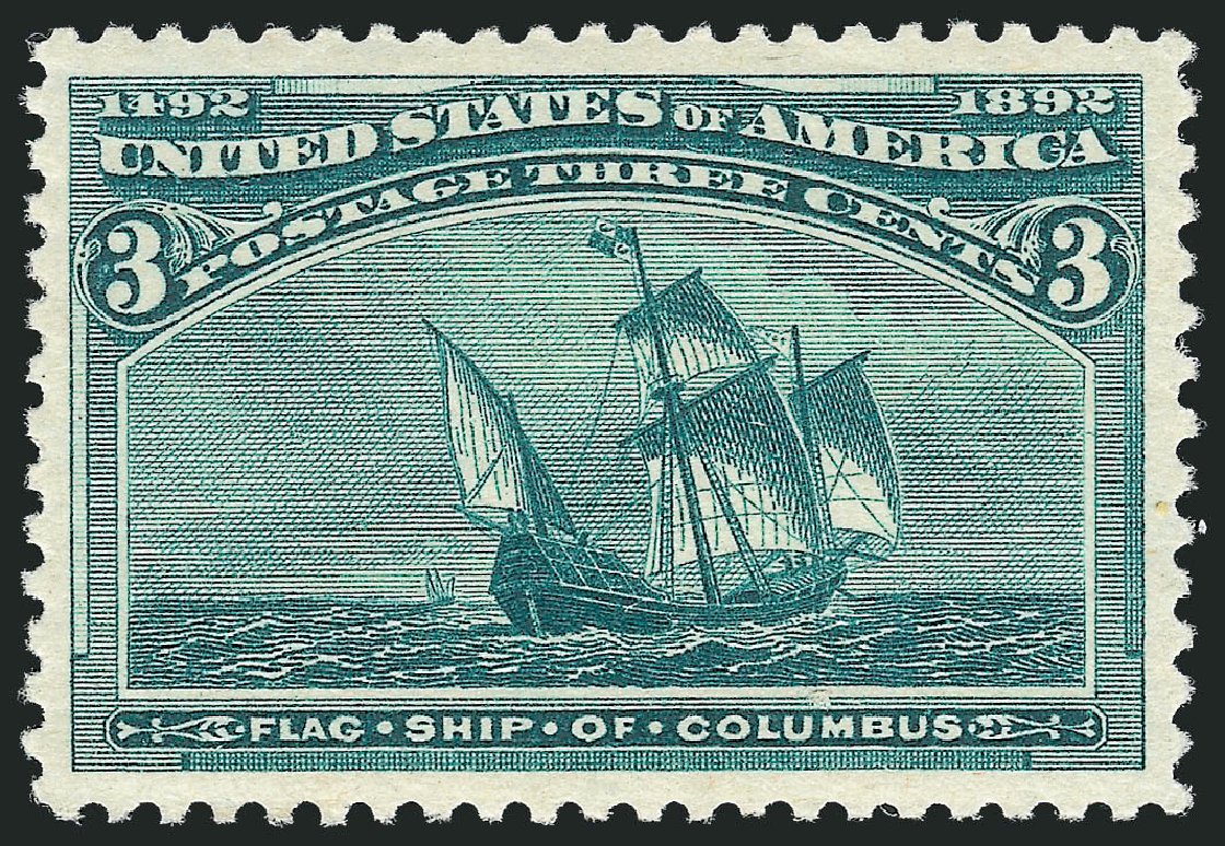 Prices of US Stamps Scott Catalogue #232: 3c 1893 Columbian Exposition. Robert Siegel Auction Galleries, Dec 2012, Sale 1037, Lot 1806