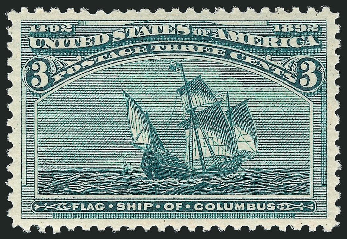 Prices of US Stamps Scott Cat. 232: 3c 1893 Columbian Exposition. Robert Siegel Auction Galleries, Nov 2013, Sale 1061, Lot 3666