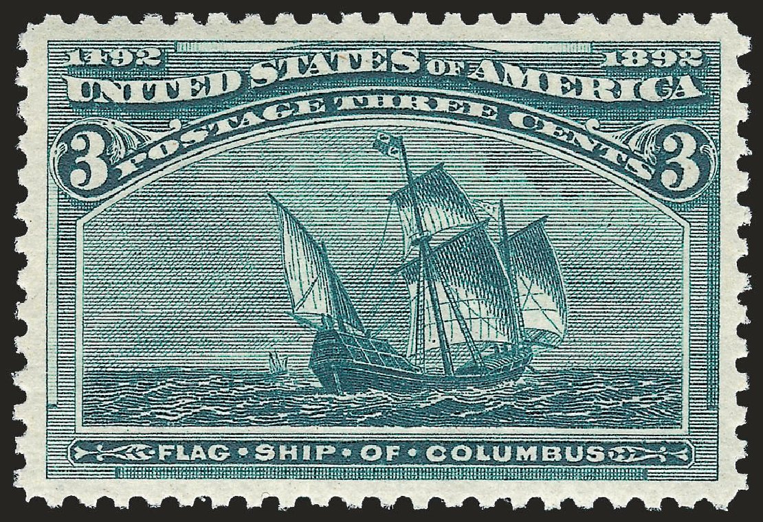 Costs of US Stamps Scott Cat. # 232: 1893 3c Columbian Exposition. Robert Siegel Auction Galleries, Jun 2009, Sale 975, Lot 1486