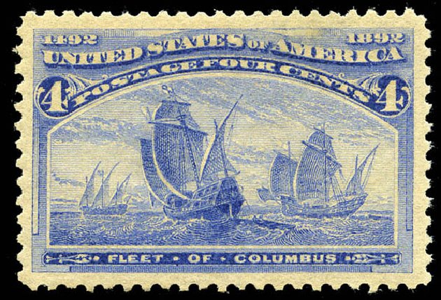 Price of US Stamps Scott 233: 1893 4c Columbian Exposition. Matthew Bennett International, May 2014, Sale 350, Lot 337