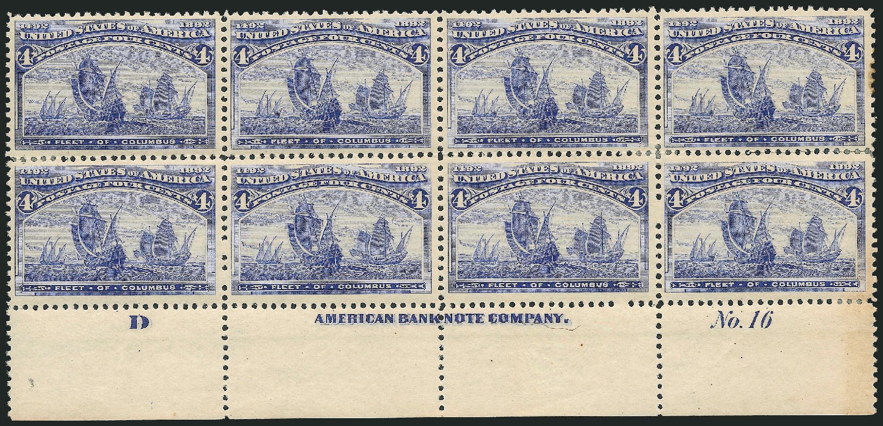 Prices of US Stamp Scott Catalogue #233 - 1893 4c Columbian Exposition. Robert Siegel Auction Galleries, Mar 2013, Sale 1040, Lot 1527