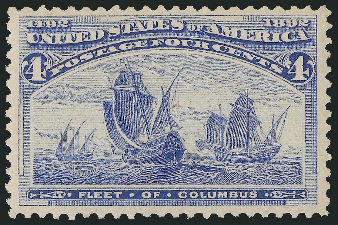 Costs of US Stamp Scott Catalogue #233 - 4c 1893 Columbian Exposition. Robert Siegel Auction Galleries, Dec 2009, Sale 982, Lot 5547