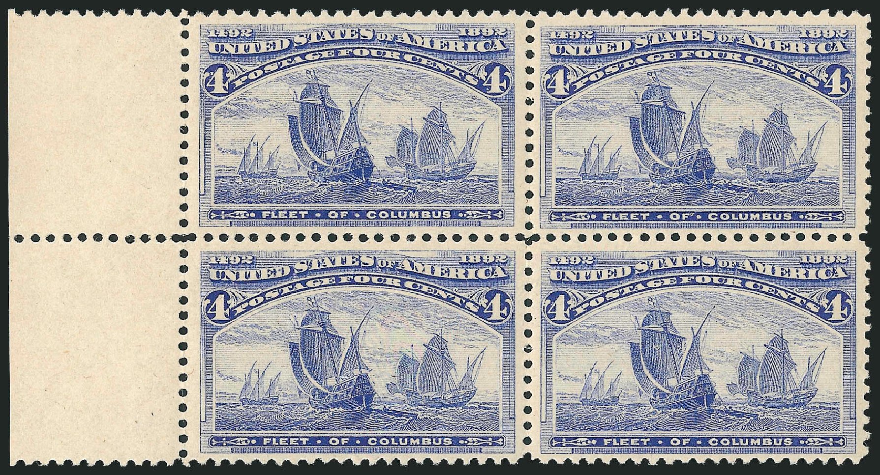 US Stamps Values Scott Catalog #233: 1893 4c Columbian Exposition. Robert Siegel Auction Galleries, Oct 2010, Sale 997, Lot 5677