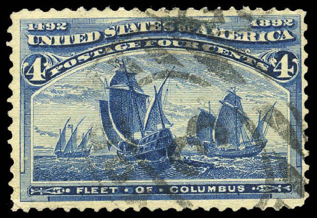US Stamp Values Scott Cat. # 233: 4c 1893 Columbian Exposition. Matthew Bennett International, Mar 2011, Sale 336, Lot 1218