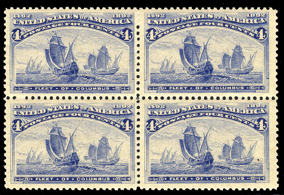 Cost of US Stamp Scott #233: 4c 1893 Columbian Exposition. Cherrystone Auctions, Nov 2013, Sale 201311, Lot 38