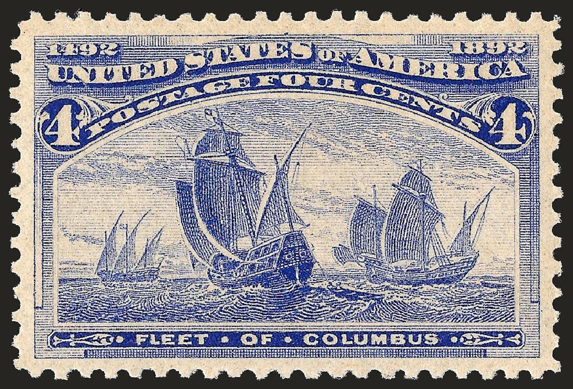 Costs of US Stamp Scott Cat. # 233: 1893 4c Columbian Exposition. Robert Siegel Auction Galleries, Dec 2008, Sale 967, Lot 4358