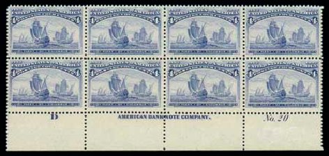 Prices of US Stamps Scott Cat. # 233 - 1893 4c Columbian Exposition. Matthew Bennett International, Dec 2007, Sale 325, Lot 1729