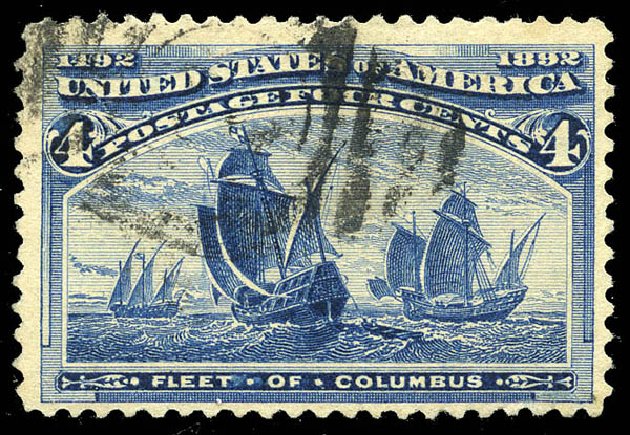 Costs of US Stamp Scott 233: 1893 4c Columbian Exposition. Matthew Bennett International, Feb 2015, Sale 351, Lot 139