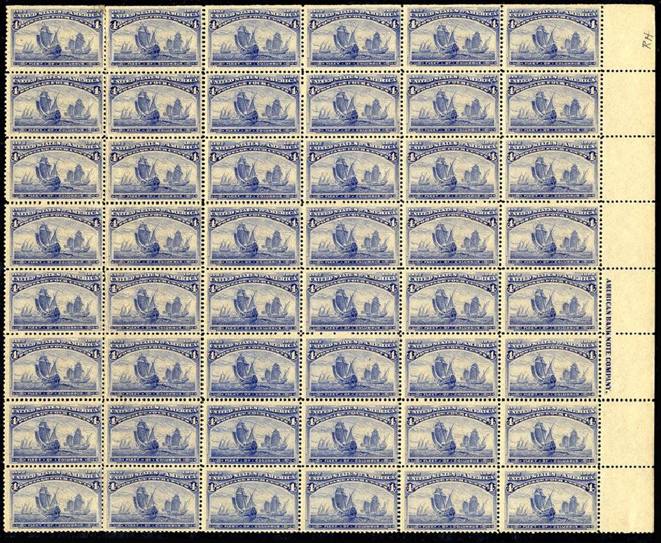 Price of US Stamp Scott Catalog #233: 1893 4c Columbian Exposition. Cherrystone Auctions, Jan 2008, Sale 200801, Lot 1149