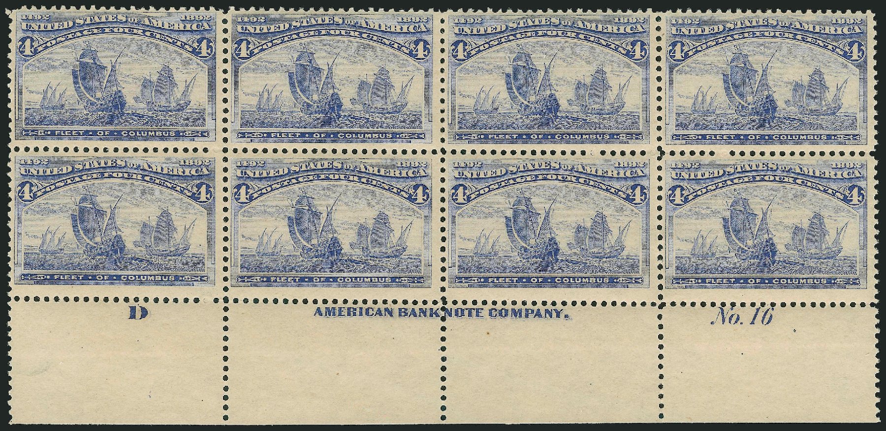 Prices of US Stamps Scott 233: 1893 4c Columbian Exposition. Robert Siegel Auction Galleries, Dec 2010, Sale 1000, Lot 1119