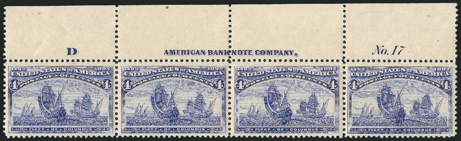 Prices of US Stamp Scott Catalog 233: 4c 1893 Columbian Exposition. Robert Siegel Auction Galleries, Jun 2012, Sale 1026, Lot 1309