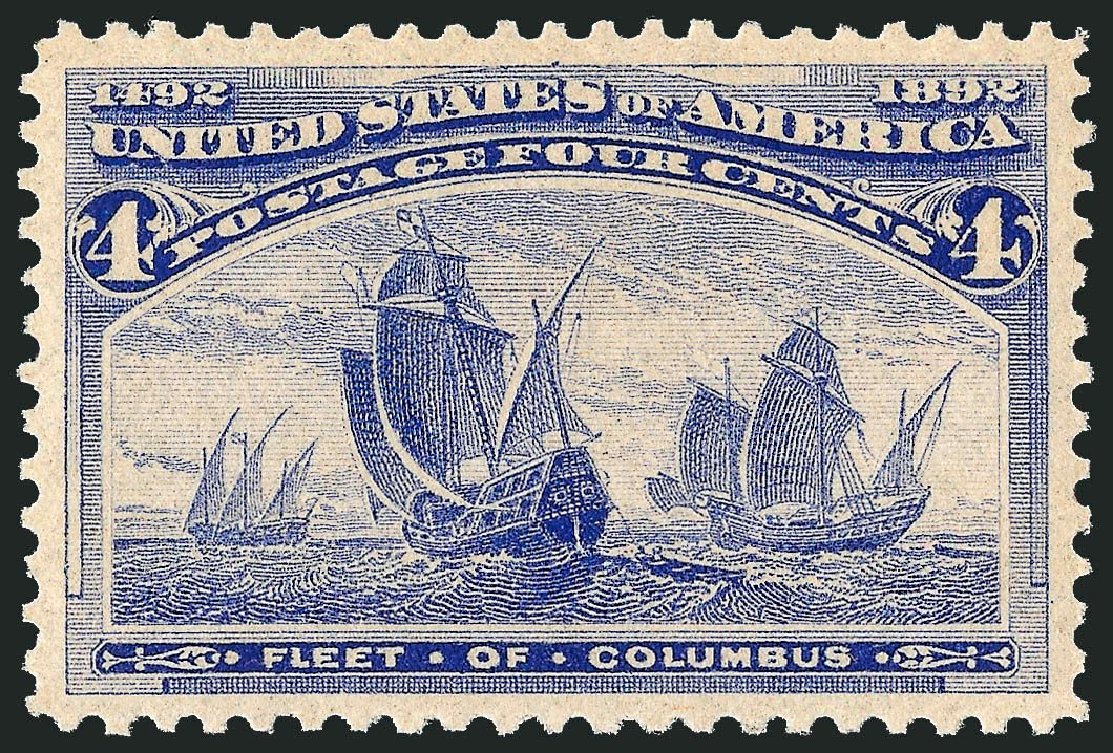 Value of US Stamp Scott Cat. # 233: 1893 4c Columbian Exposition. Robert Siegel Auction Galleries, Mar 2013, Sale 1040, Lot 1479