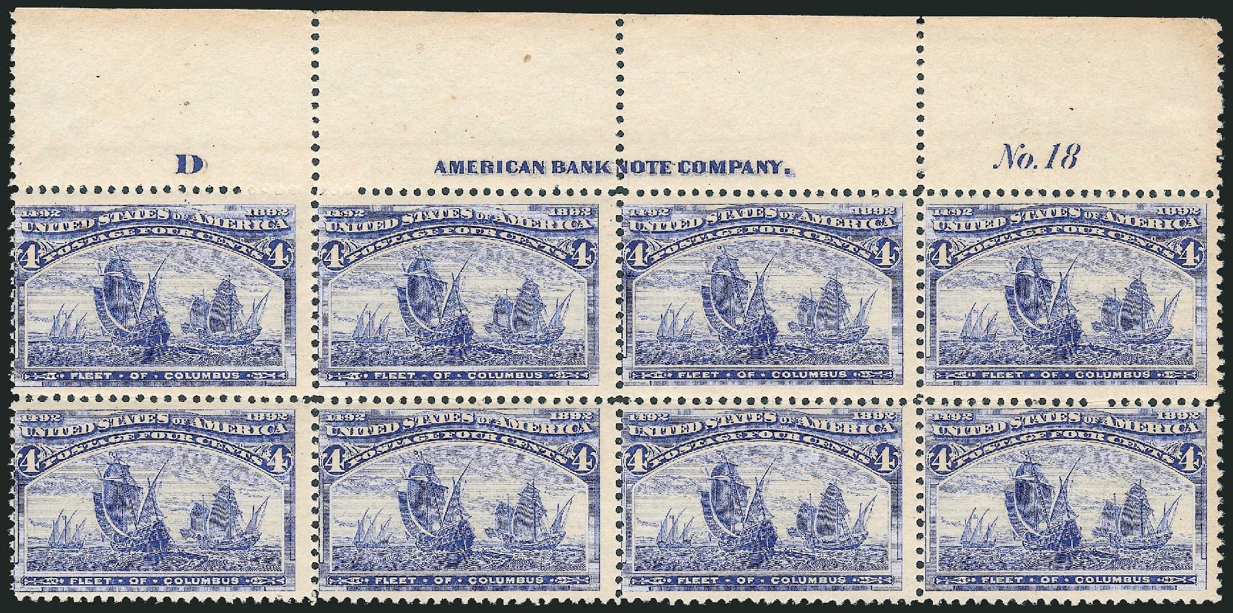 Costs of US Stamps Scott Catalogue # 233: 1893 4c Columbian Exposition. Robert Siegel Auction Galleries, Mar 2013, Sale 1040, Lot 1529