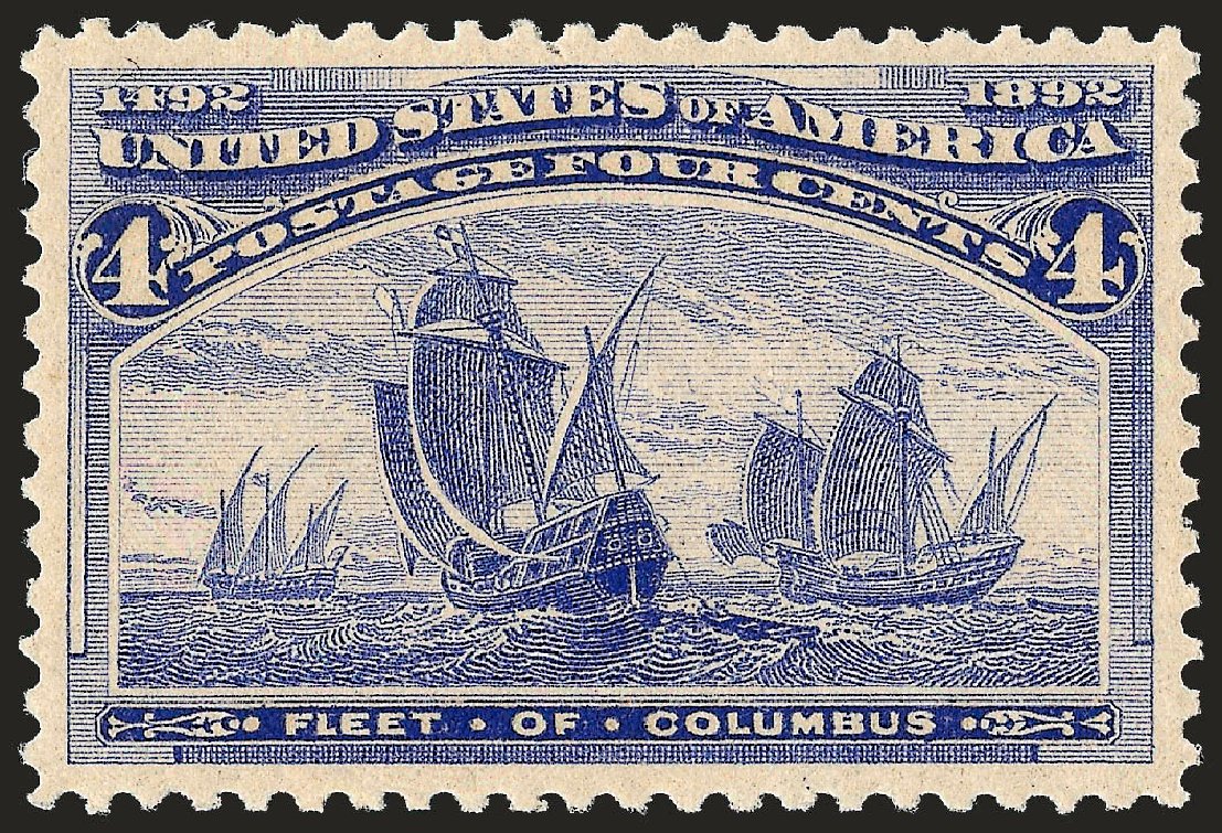 Value of US Stamp Scott Catalog # 233: 4c 1893 Columbian Exposition. Robert Siegel Auction Galleries, Dec 2008, Sale 967, Lot 4359